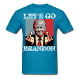 Let's Go Brandon shirt Anti Joe Biden Funny USA Political FJB T-shirt Size S-6XL - turquoise