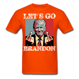 Let's Go Brandon shirt Anti Joe Biden Funny USA Political FJB T-shirt Size S-6XL - orange