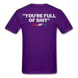 Joe Biden 2020 Funny Shirt You're Full of $h*t President TShirt [BackPrint Only] - purple