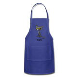 Meh Cat Cute Apron Cat Lovers Gift Adjustable Apron - royal blue