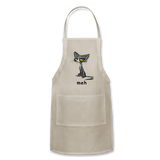 Meh Cat Cute Apron Cat Lovers Gift Adjustable Apron - natural