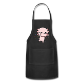 Cute Axolotl Apron Axolotl Lovers Gift Adjustable Apron - black