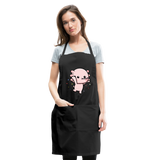 Cute Axolotl Apron Axolotl Lovers Gift Adjustable Apron - black