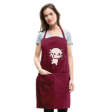 Cute Axolotl Apron Axolotl Lovers Gift Adjustable Apron - burgundy