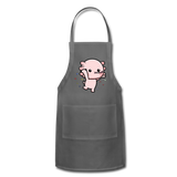 Cute Axolotl Apron Axolotl Lovers Gift Adjustable Apron - charcoal