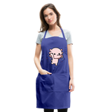 Cute Axolotl Apron Axolotl Lovers Gift Adjustable Apron - royal blue