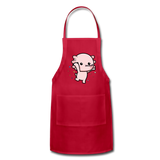 Cute Axolotl Apron Axolotl Lovers Gift Adjustable Apron - red