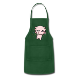 Cute Axolotl Apron Axolotl Lovers Gift Adjustable Apron - forest green