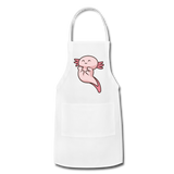 Cute Axolotl Apron Axolotl Lovers Gift Adjustable Apron - white
