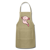 Cute Axolotl Apron Axolotl Lovers Gift Adjustable Apron - khaki