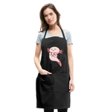 Cute Axolotl Apron Axolotl Lovers Gift Adjustable Apron - black