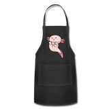 Cute Axolotl Apron Axolotl Lovers Gift Adjustable Apron - black