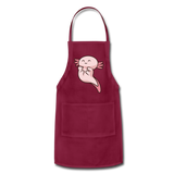 Cute Axolotl Apron Axolotl Lovers Gift Adjustable Apron - burgundy