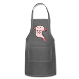 Cute Axolotl Apron Axolotl Lovers Gift Adjustable Apron - charcoal