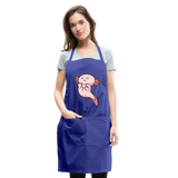 Cute Axolotl Apron Axolotl Lovers Gift Adjustable Apron - royal blue