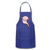 Cute Axolotl Apron Axolotl Lovers Gift Adjustable Apron - royal blue