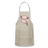 Cute Axolotl Apron Axolotl Lovers Gift Adjustable Apron - natural
