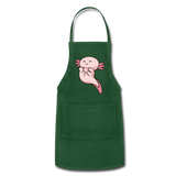 Cute Axolotl Apron Axolotl Lovers Gift Adjustable Apron - forest green