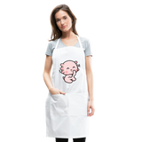 Cute Axolotl Apron Axolotl Lovers Gift Adjustable Apron - white
