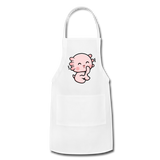 Cute Axolotl Apron Axolotl Lovers Gift Adjustable Apron - white
