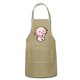Cute Axolotl Apron Axolotl Lovers Gift Adjustable Apron - khaki