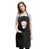 Cute Axolotl Apron Axolotl Lovers Gift Adjustable Apron - black