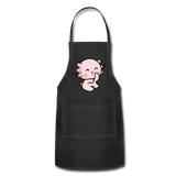 Cute Axolotl Apron Axolotl Lovers Gift Adjustable Apron - black
