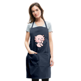 Cute Axolotl Apron Axolotl Lovers Gift Adjustable Apron - navy