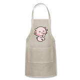 Cute Axolotl Apron Axolotl Lovers Gift Adjustable Apron - natural