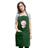Cute Axolotl Apron Axolotl Lovers Gift Adjustable Apron - forest green