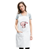 Cute Axolotl Apron Axolotl Lovers Gift Adjustable Apron - white