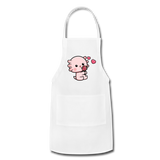 Cute Axolotl Apron Axolotl Lovers Gift Adjustable Apron - white
