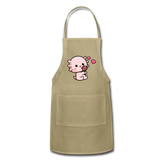 Cute Axolotl Apron Axolotl Lovers Gift Adjustable Apron - khaki