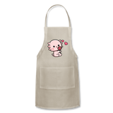 Cute Axolotl Apron Axolotl Lovers Gift Adjustable Apron - natural