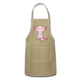 Cute Axolotl Apron Axolotl Lovers Gift Adjustable Apron - khaki