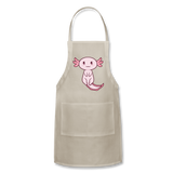 Cute Axolotl Apron Axolotl Lovers Gift Adjustable Apron - natural