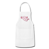 Cute Axolotl Apron Axolotl Lovers Gift Adjustable Apron - white
