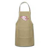 Cute Axolotl Apron Axolotl Lovers Gift Adjustable Apron - khaki