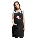 Cute Axolotl Apron Axolotl Lovers Gift Adjustable Apron - black