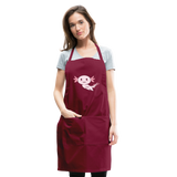 Cute Axolotl Apron Axolotl Lovers Gift Adjustable Apron - burgundy