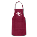 Cute Axolotl Apron Axolotl Lovers Gift Adjustable Apron - burgundy