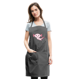 Cute Axolotl Apron Axolotl Lovers Gift Adjustable Apron - charcoal