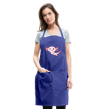 Cute Axolotl Apron Axolotl Lovers Gift Adjustable Apron - royal blue