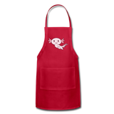 Cute Axolotl Apron Axolotl Lovers Gift Adjustable Apron - red