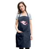 Cute Axolotl Apron Axolotl Lovers Gift Adjustable Apron - navy