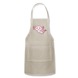 Cute Axolotl Apron Axolotl Lovers Gift Adjustable Apron - natural