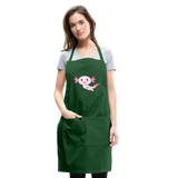 Cute Axolotl Apron Axolotl Lovers Gift Adjustable Apron - forest green
