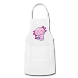 Cute Axolotl Apron Axolotl Lovers Gift Adjustable Apron - white