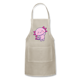 Cute Axolotl Apron Axolotl Lovers Gift Adjustable Apron - natural