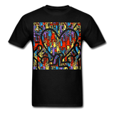 Keith Haring shirt People Love Heart Graphic Street Art T-Shirt Size S-6XL - black